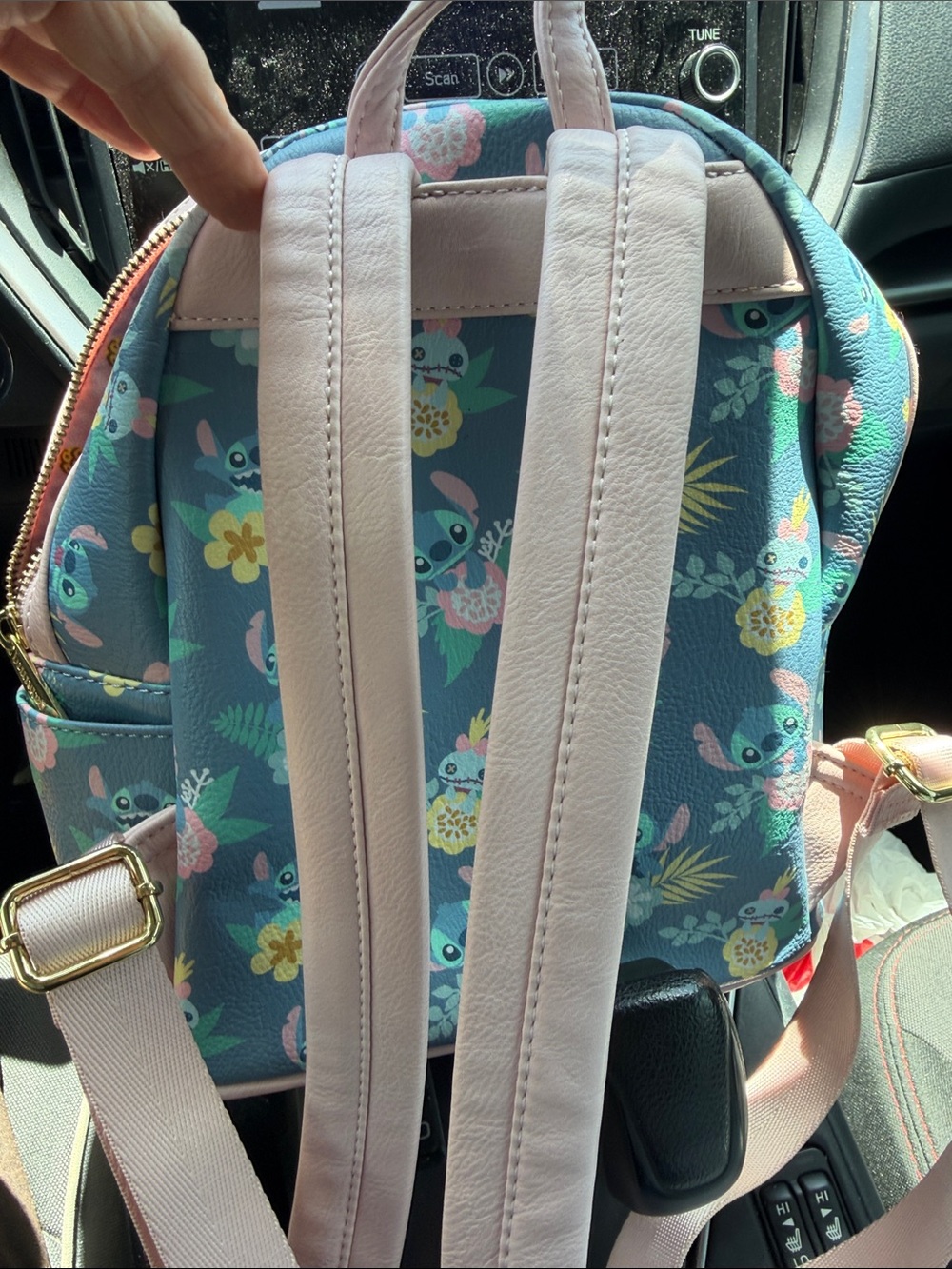 Loungefly Disney Stitch Blue Floral Mini Backpack - Picture 4 of 4